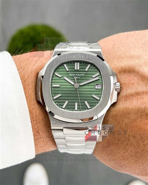 patek philippe nautilus green dial for sale|Patek Philippe Nautilus 5711 green.